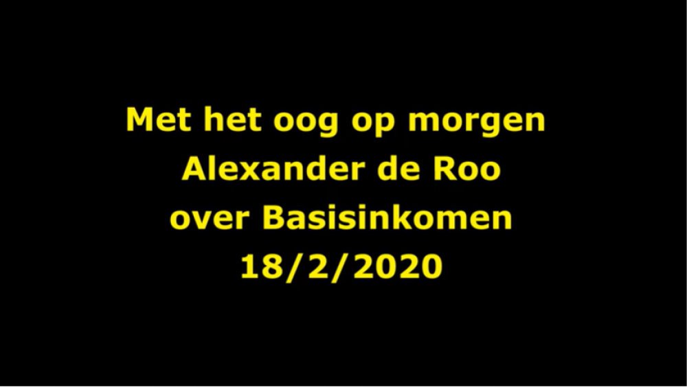 Alexander de Roo_Oog Op Morgen radio interview