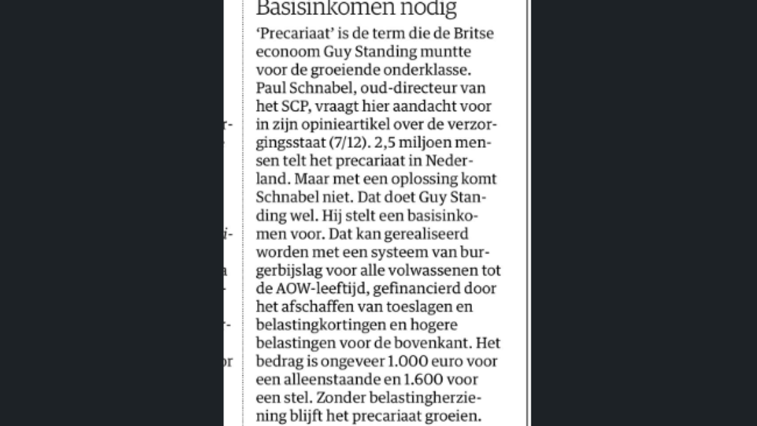 Ingezonden brief Alexander de Roo in NRC 09-12-2022