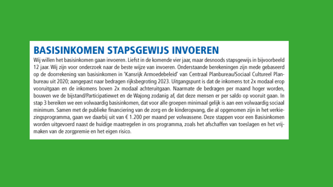 Basisinkomen Stapsgewijs invoeren