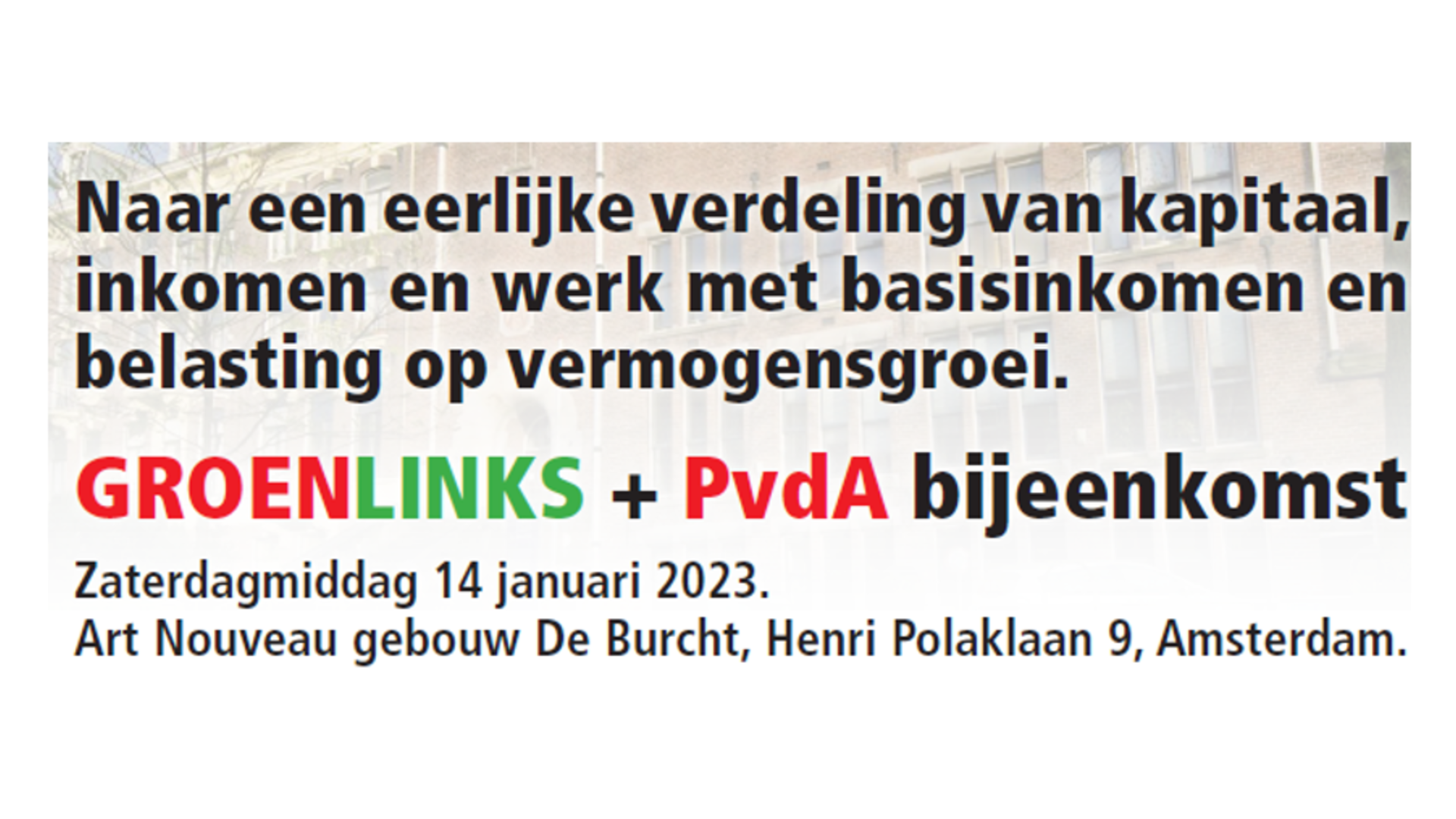 Bijeenkomst 14 januari